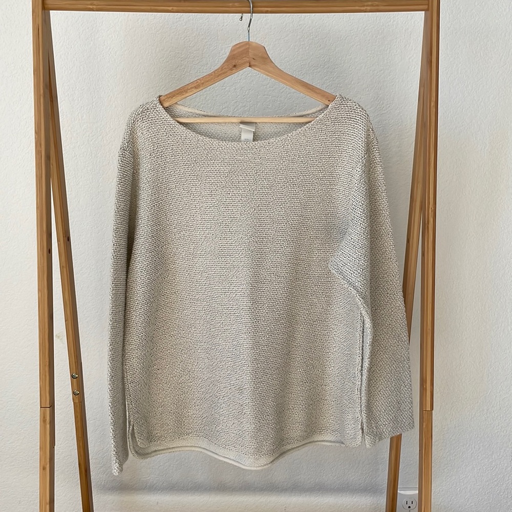H&M Light Gray Knit Sweatshirt